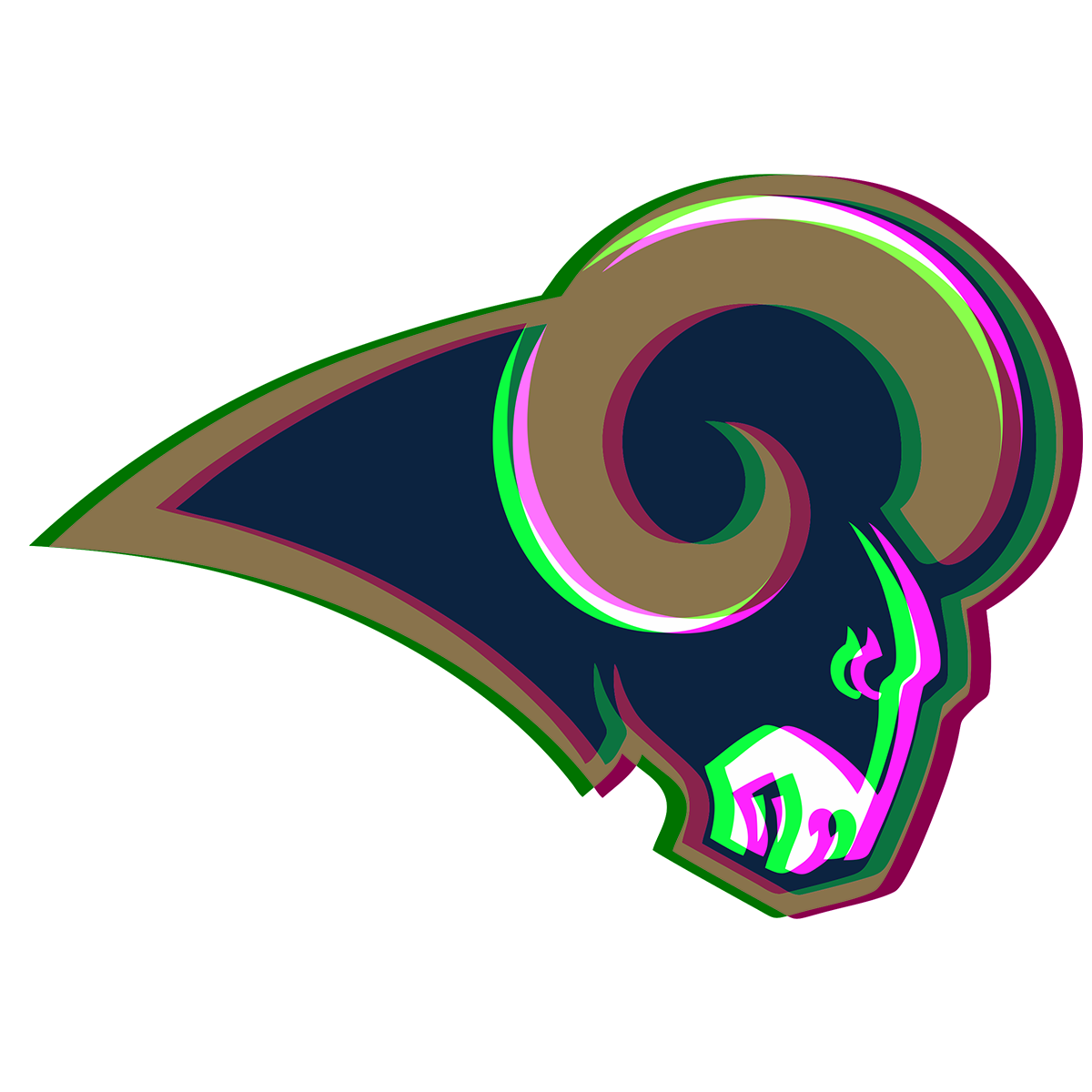 Phantom Los Angeles Rams logo decal supplier